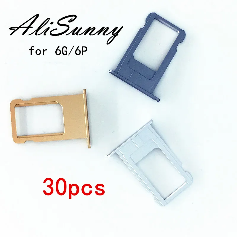 

AliSunny 30pcs SIM Card Tray Holder for iPhone 6 6G 6 Plus 6P SIM Card Adapter Replacement Parts