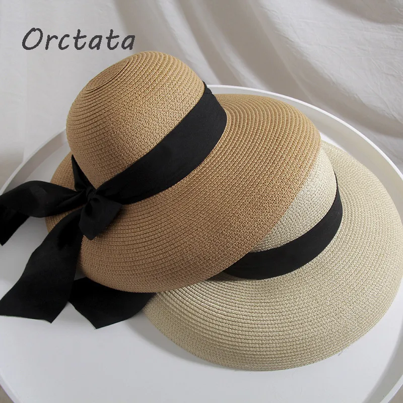 

Vintage Straw Sun Hat for Women Chic Soild Handmade Foldable Roll Up Hat Fedora Beach Wide Brim Visors Hat Womens Summer Caps