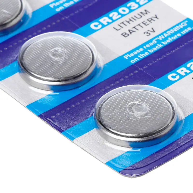 

5PCSButton Battery 3V CR2032 BR2032 DL2032 ECR2032 Cell Coin Lithium Li-ion Batteries Promotion Watch Computer Electronic Remote