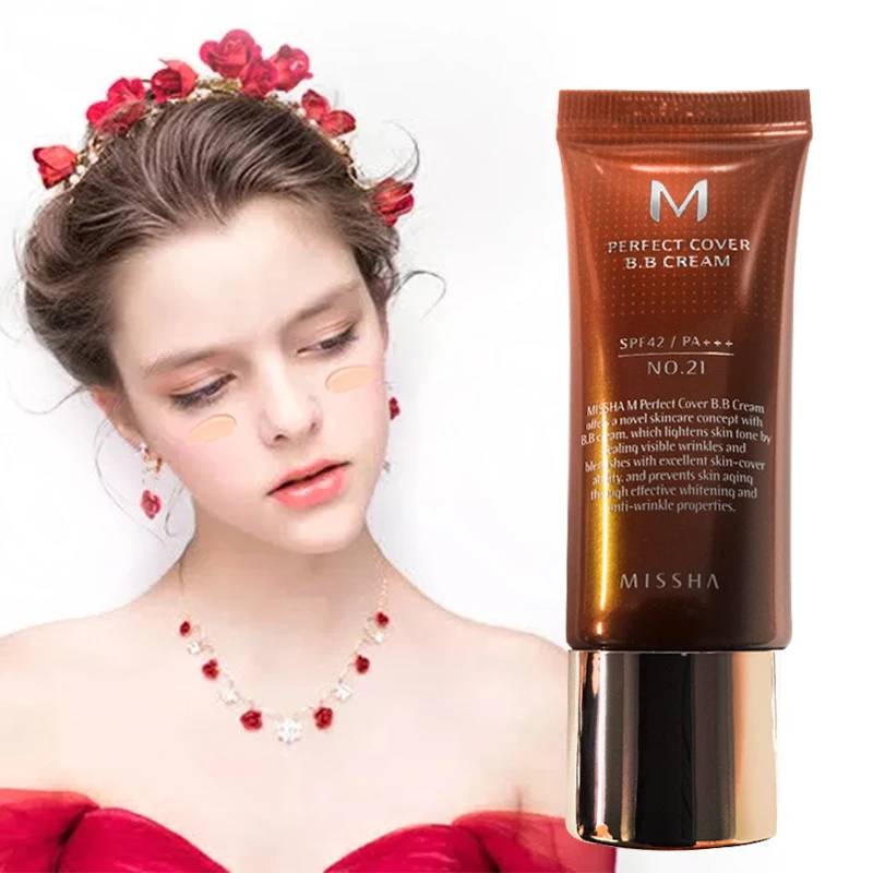 Продажа MISSHA М Идеальный Обложка BB образец крема Размеры 20 мл SPF42 PA + + + (№ 21 светлый беж) основа для макияжа крем Корея Косметика