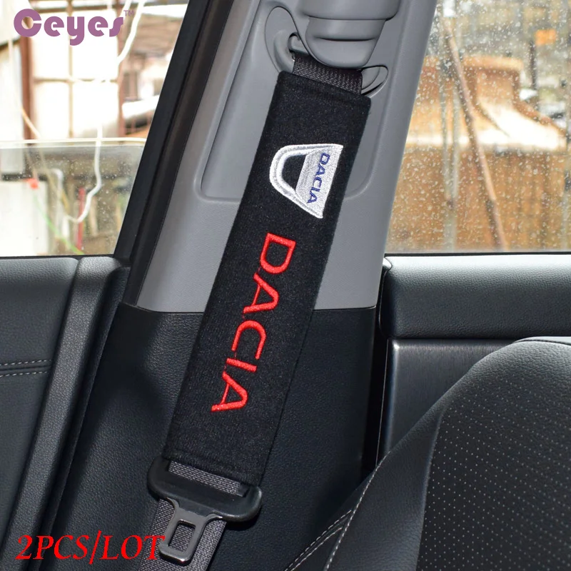 

Seat Belt Cover Auto Car Styling Case For Dacia Duster Logan Sandero Lodgy Stepway Mcv 2 Accessories Cotton Car-Styling 2pcs/lot