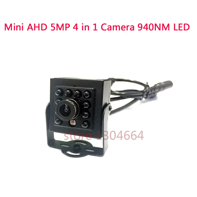 

Mini AHD 5MP Camera 4 in 1 940NM LED AHD Camera HD CCTV Security Camera Analog Video Camera For home use With
