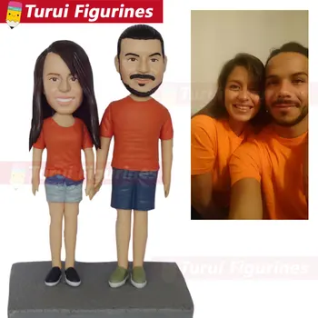 

3D Sculpture From a Photo custom bobblehead dolls Custom Portraits from Photos husband and wife figurines design from photos
