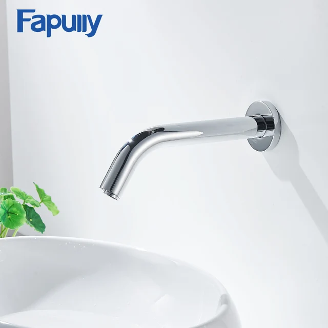 Fapully Automatic Sensor Faucets Bathroom Wall Mounted Basin Faucet Fapully Automatic Sensor Faucets Bathroom Wall Mounted Basin Faucet Chrome Cast Cold Water Mixer Tap