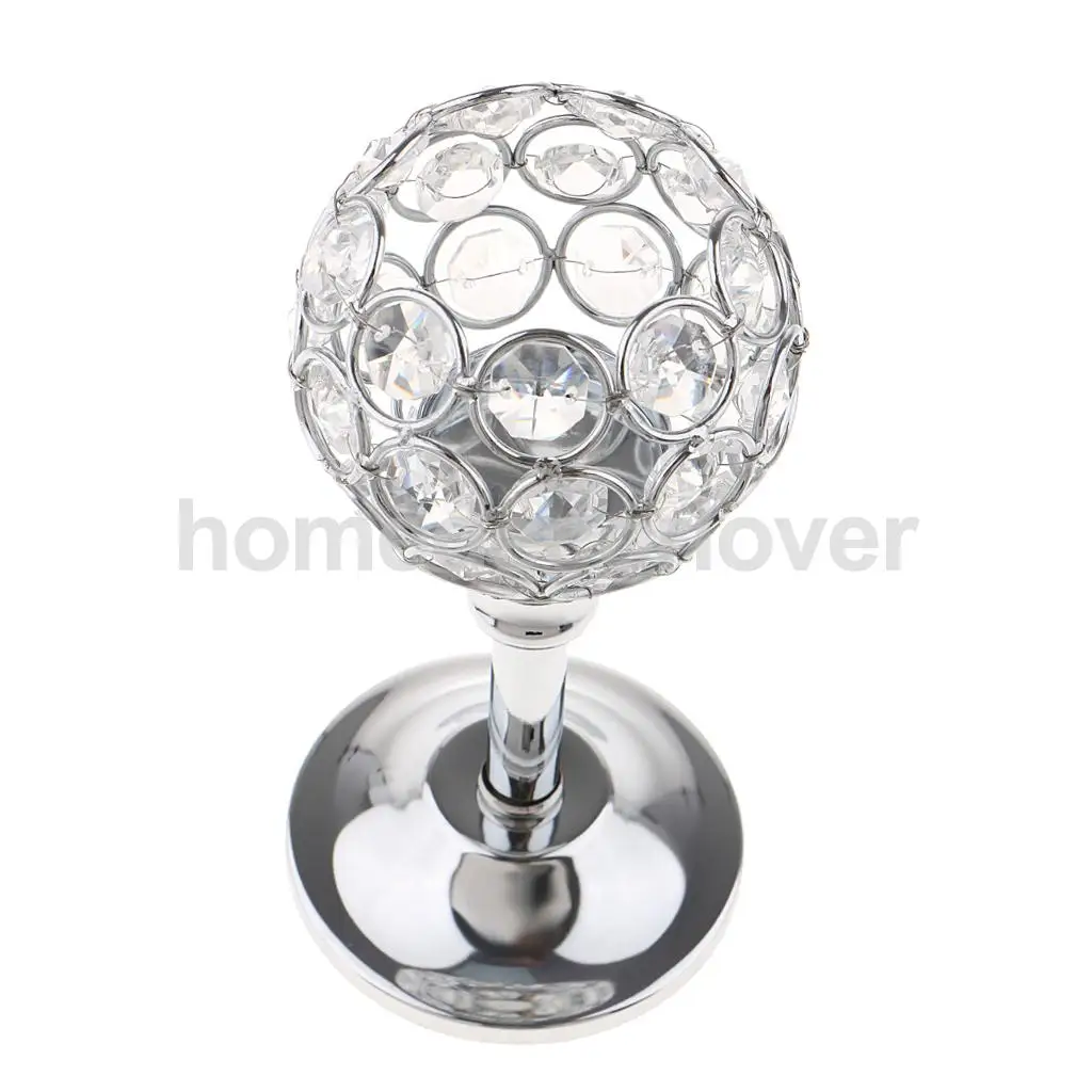 Long Stand Crystal Candle Holder Tea Light Stand Candelabra Candlestick Home Pub Bar Events Parties Decor