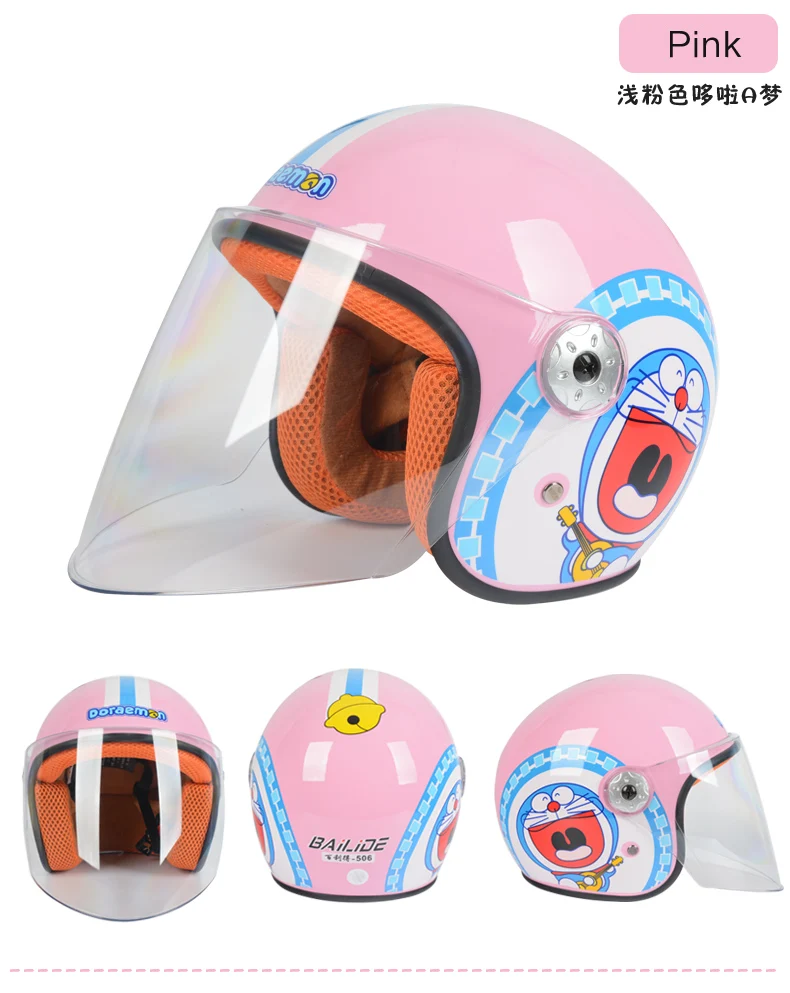Детский мотоциклетный шлем, мотоциклетный шлем с рисунком, подходит для детей от 3 до 9 лет