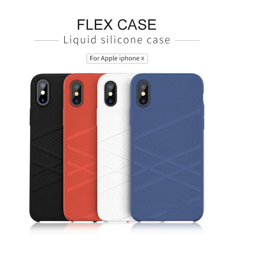 

case for iPhone X cover bumper Nillkin Soft silicone phone protector shell for iphone x slim case for iphonex cover 5.8''