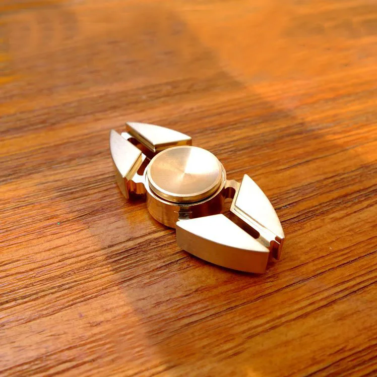 Медный фиджет ручной Tri Spinner Игрушки Металл для взрослых ручной Спиннер игрушки палец Спиннер снимает стресс подарок oyuncak