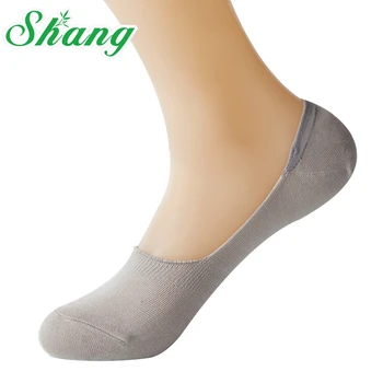 

BAMBOO WATER SHANG Men Bamboo Fiber Socks Slippers cute The silicone antiskid Invisible boat socks man Breathable socks LQ-56