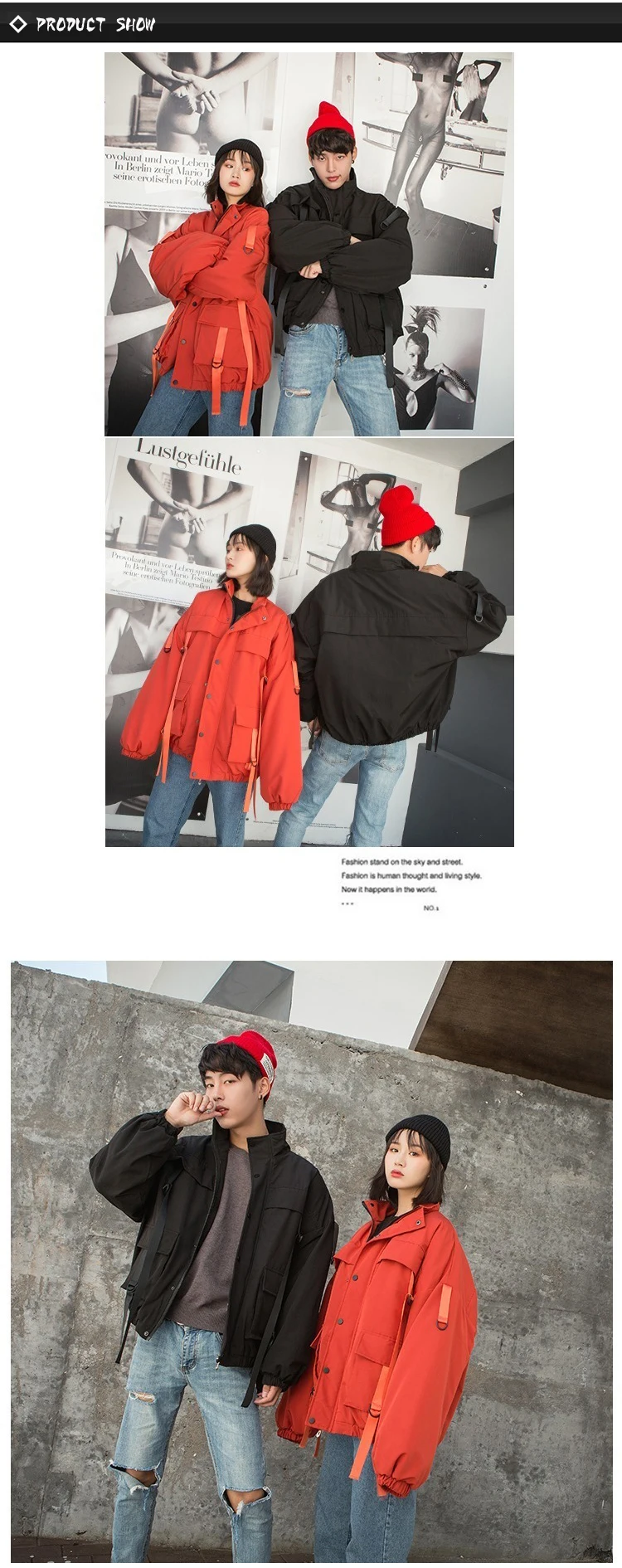 Мужская зимняя куртка с лентами и карманами, уличная парка в стиле хип-хоп, Повседневная стеганая Мужская куртка, Мужская одежда, ABZ522
