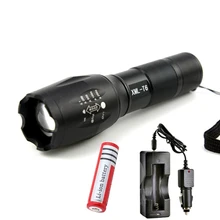 Zoomable LED Flashlight CREE XML L2 Torch 5 mode Lamp Waterproof lanterna led Tactical bicycle light +18650 rechargeable battery