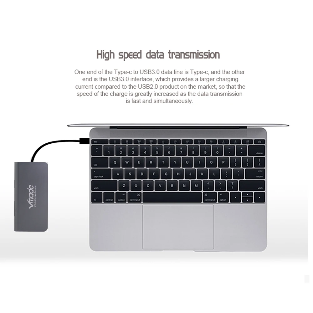 Vmade PD Быстрая зарядка соглашение Thunderbolt 3 адаптер для Apple MacBook Galaxy huawei Matebook Pro type-C USB 3,0 концентратор