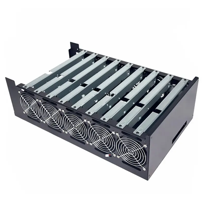 Open Air DIY 9GPU Crypto Coin Mining Server Frame Rig Graphics Case + 10 Fans for ATX Computer Mining Case Frame Server Chassis Open Air DIY 9GPU Crypto Coin Mining Server Frame Rig Graphics Case + 10 Fans for ATX Computer Mining Case Frame Server Chassis