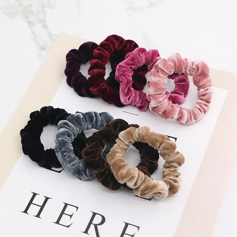 

2019 Velvet Scrunchies Hair Bands for Women Headbands Hair Accessories for Girls Ponytail Holder Hair Ties Head Wrap Headband