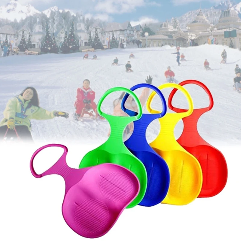 Ondenkbaar baard complicaties Outdoor Skiing Pad Sled Snowboard for Kids Adult Children Winter Thicken  Plastic Sand Grass Sledge Snow Luge|Sleds & Snow Tubes| - AliExpress