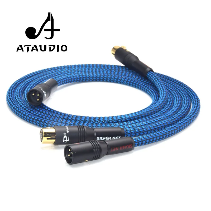 ATAUDIO посеребренный Hifi XLR кабель высокая производительность G5 2 папа Женский