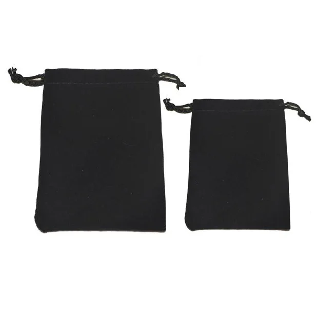300pcs-7-9cm-black-pure-color-velvet-bags-woman-vintage-drawstring-bag-for-party-jewelry-gift-diy-handmade-pouch-packaging-bag