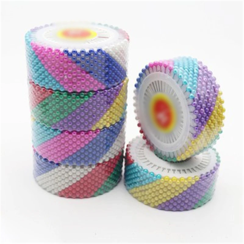 

120pcs/3roll colorfu Pearl light locating pins patchwork sewing pins positioning needle garment accessory DIY pin handmade make