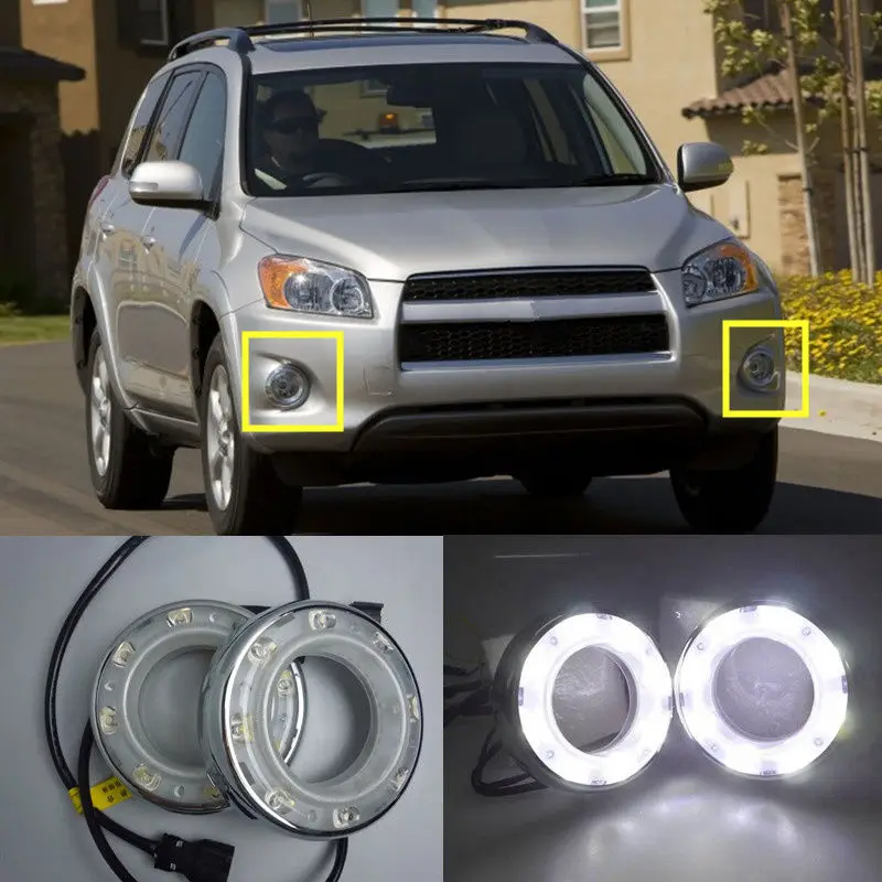 Пара Белый Светодиодный дневной светильник DRL Привод Лампа для Toyota RAV4 2012|lamp for|lamp