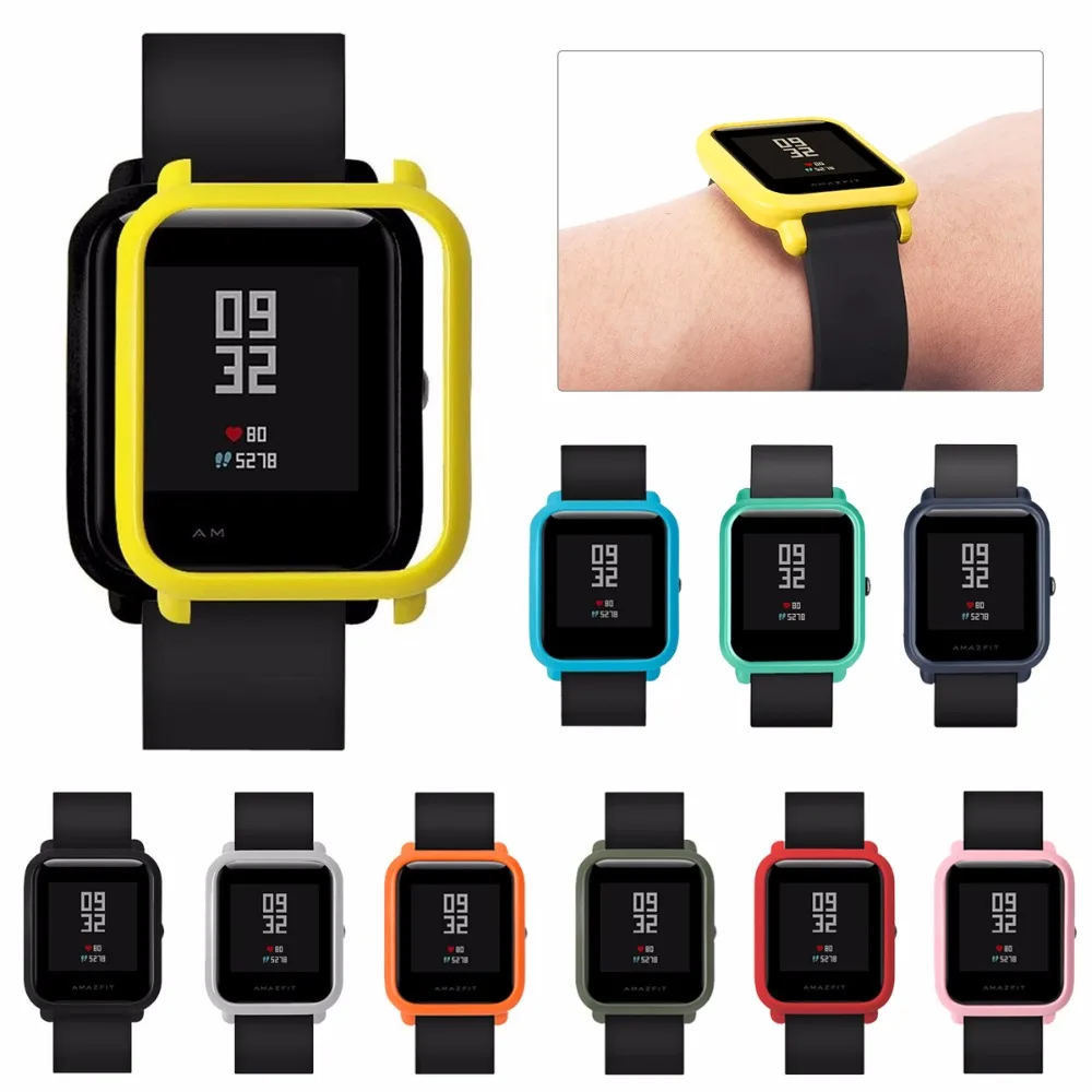 

SOONHUA Slim Cover Colorful Watch Frame PC Case Covers Protect Shell Protective Case For Huami Amazfit Bip Younth Watch