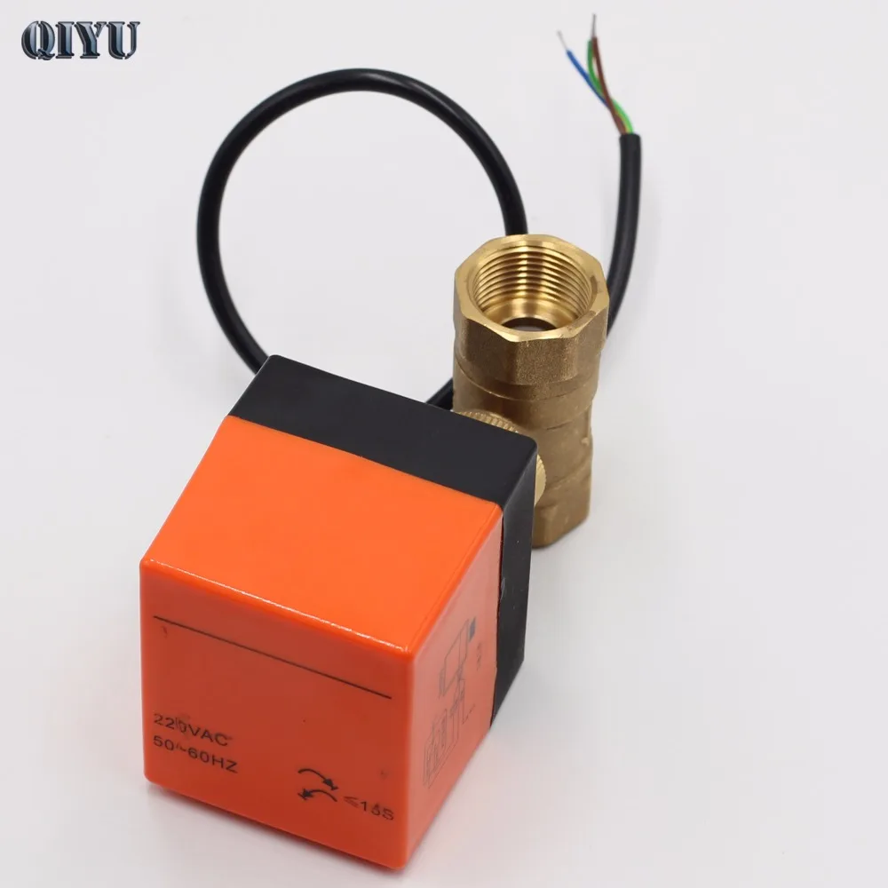 AC 220V DN15 DN20 кондиционер отопление пол мини электрические двухсторонние клапаны