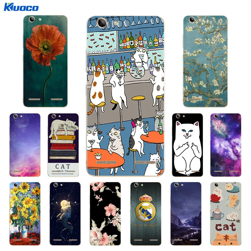 Soft TPU Phone Case for Lenovo Vibe K5 Cover Plus Lemon 3 A6020 Cat Landscape Printing Silicon Capa |