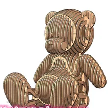 Плюшевый медведь DWG CAD чертеж дизайн файл для ЧПУ лазерной резки