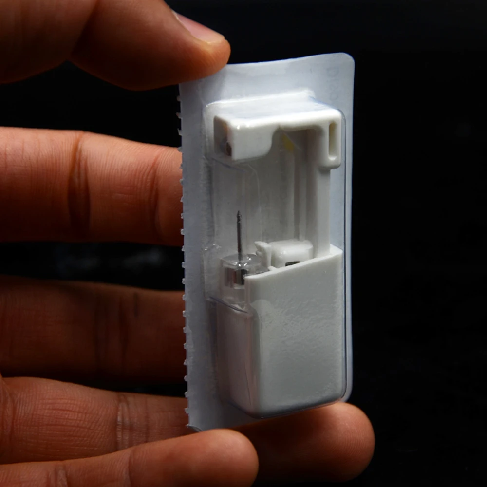 1 шт стерилизованное одноразовое устройство для пирсинга носа стерильный ободок милые серьги кристалл цветок серьги-гвоздики пирсинг для уха