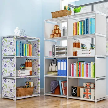 

Simple DIY Combination Bookshelf student Study small Bookcase Living room Floor-standing Storage rack Home Furniture