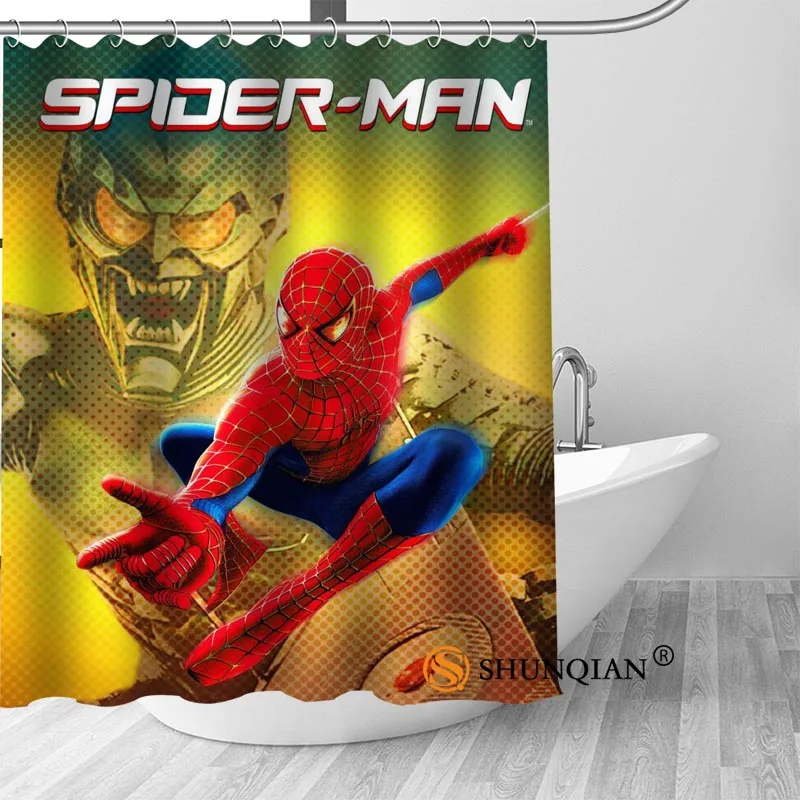 New The Amazing Spider Man Shower Curtain Bathroom Decorations For Home