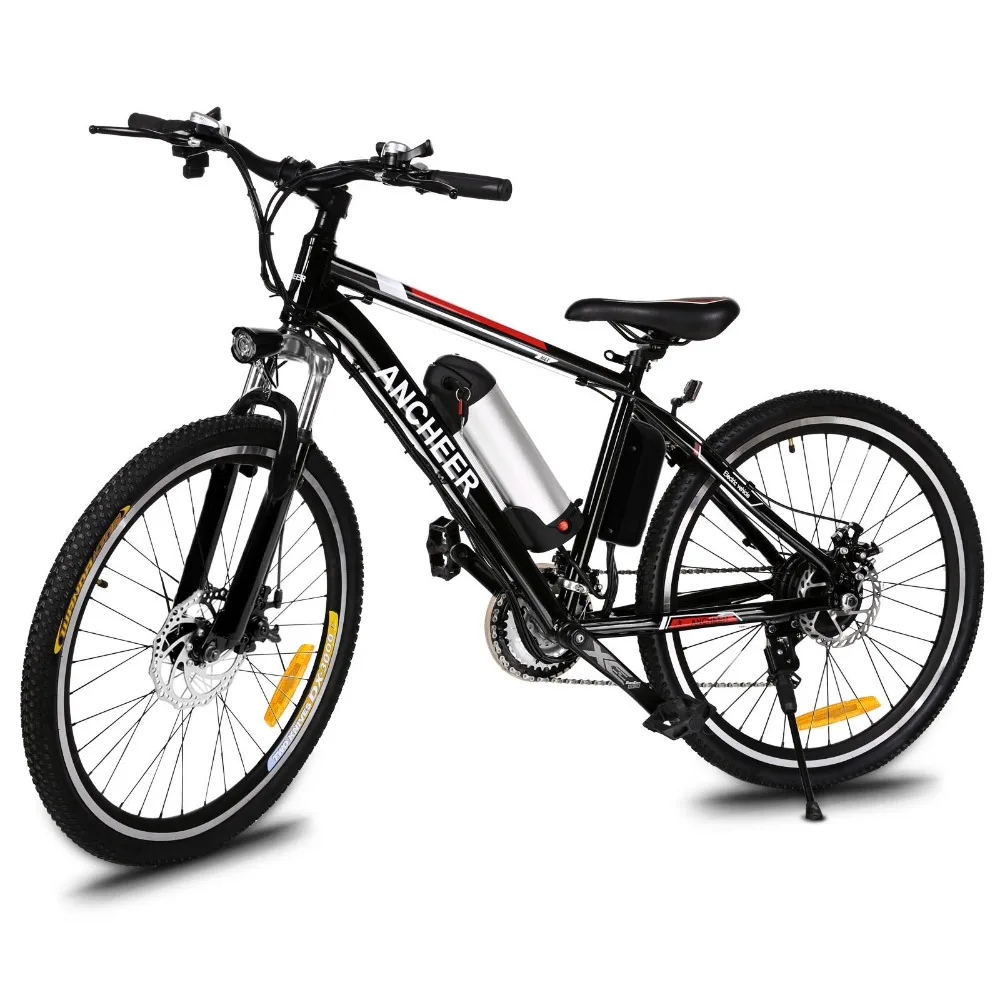 Cheap ANCHEER New 26 Inch Electric Bike Bicicleta Electrica Black Velo Electrique Ebike Mountain Electric Bicycle US Plug 0