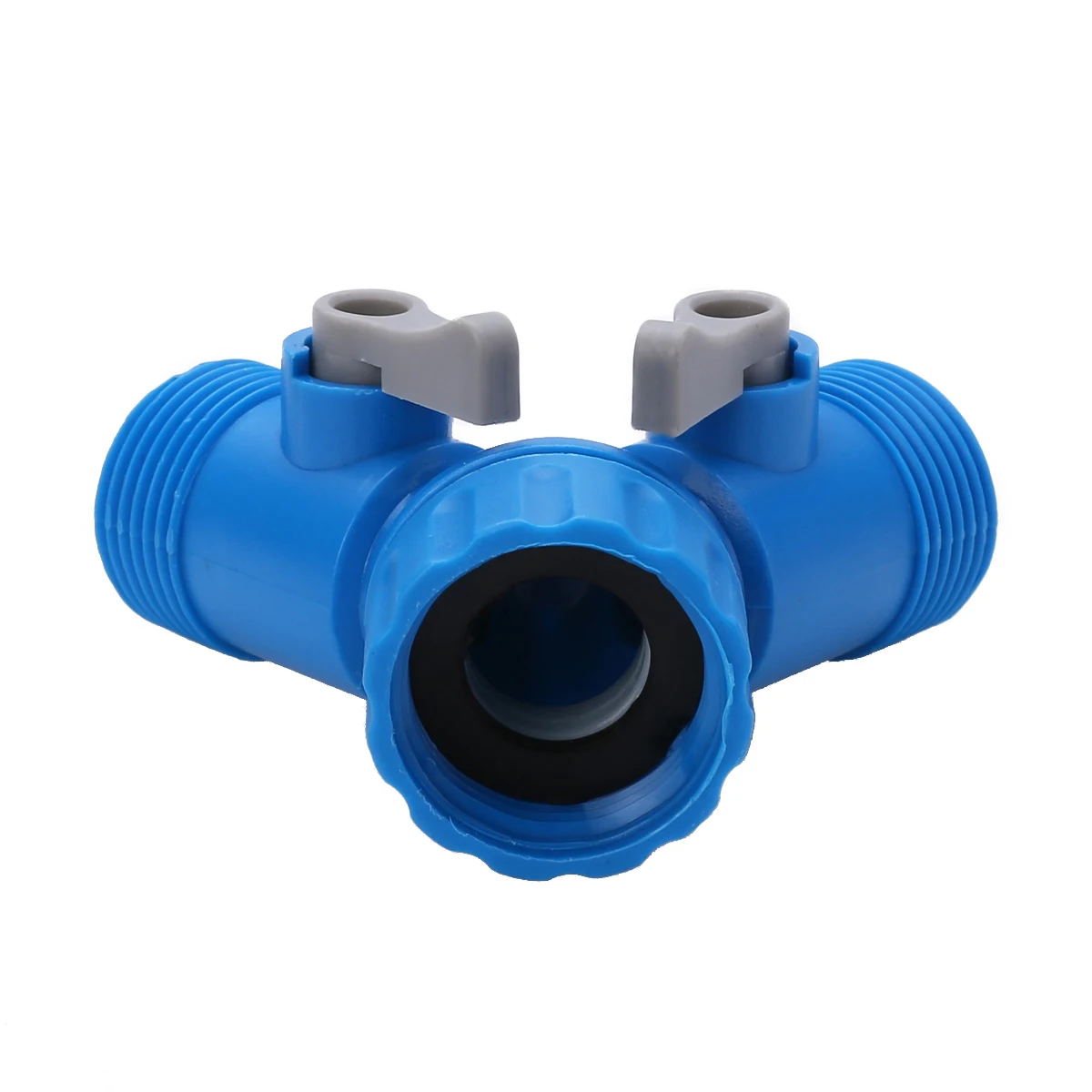 Y Type Hose Adaptor Snap In Dual Shut Off Tap Connector For Home Garden Watering Irrigation Tool
