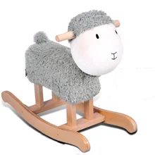 Solid wood children rocking horse rocking horse horse small Trojans early childhood educational toys
