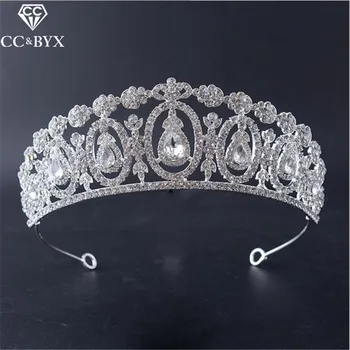 

CC crowns tiaras hariband vintage hair ornaments luxury for bride wedding hair accessories engagement party crown jewelry HG568