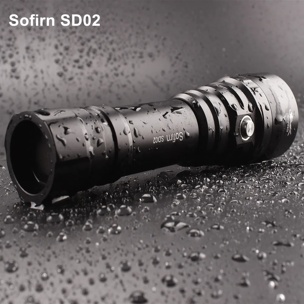 Sofirn SD02A набор Мощный светодиодный фонарь для дайвинга 18650 светильник Cree XP L V6 3