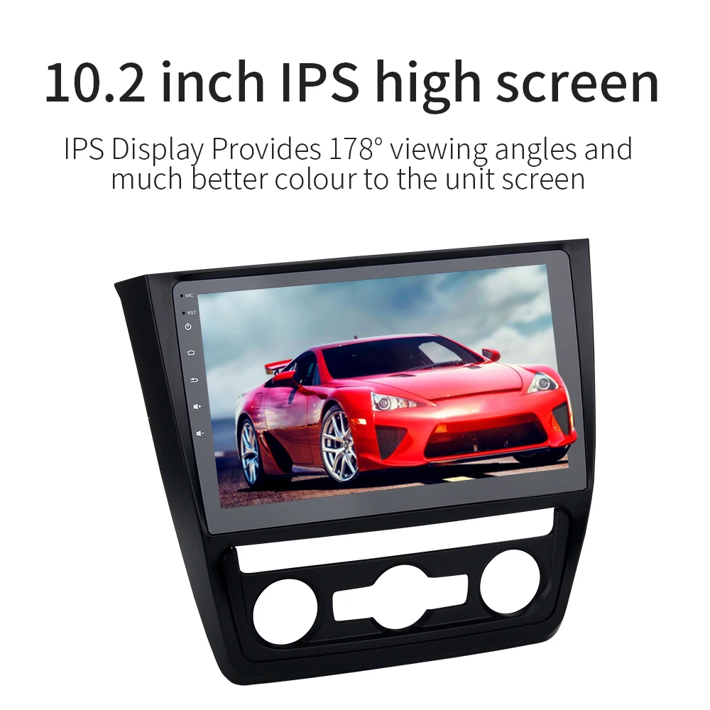 Excellent 10.2" IPS Screen Car Multimedia Player for Skoda Yeti Navigation 2014 with Android 9.0 Support Steering Wheel GPS Wifi 4G Lte 2