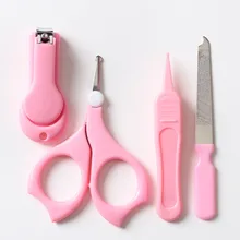 4 шт./компл. милый набор для маникюра из нержавеющей стали Кусачки Ножницы Набор резцов с пластиковым чехлом для детей
