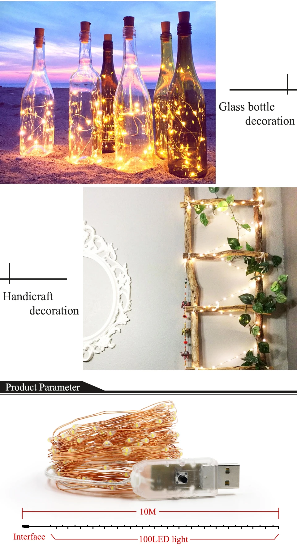 LED fairy String Lights christmas Decorative Lights outdoor christmas garland 14