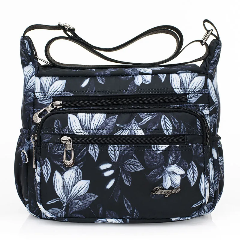Новая мода Женская нейлоновая сумка Sac основной Femme De Marque сумки через плечо водостойкие с цветочным принтом