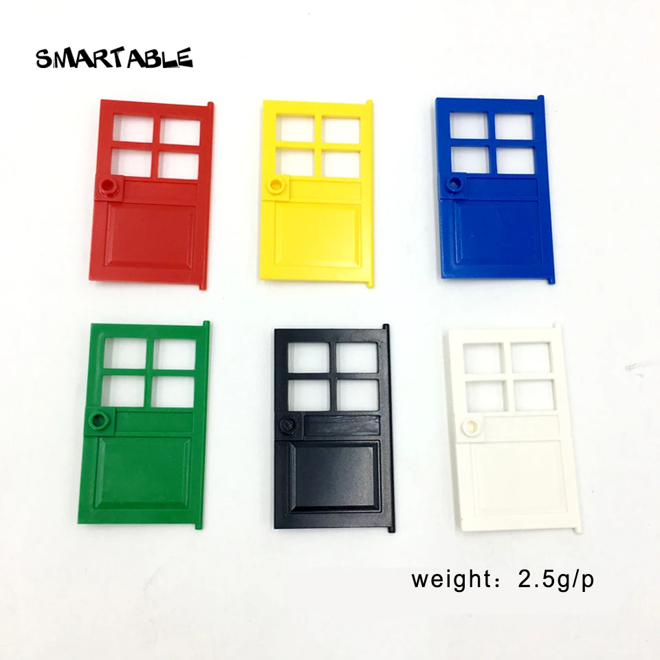 

Smartable Doors building Blocks parts DIY house educational creative Toys Compatible All Brands city Toy 6 colors gift 38pcs/lot