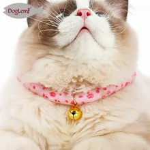 DogLemi круглый ошейник для котенка, ошейник для шеи с колокольчиками, безопасное мягкое разбиваемое ожерелье с кошкой для домашних животных, ошейники для кошек, ошейник para gato