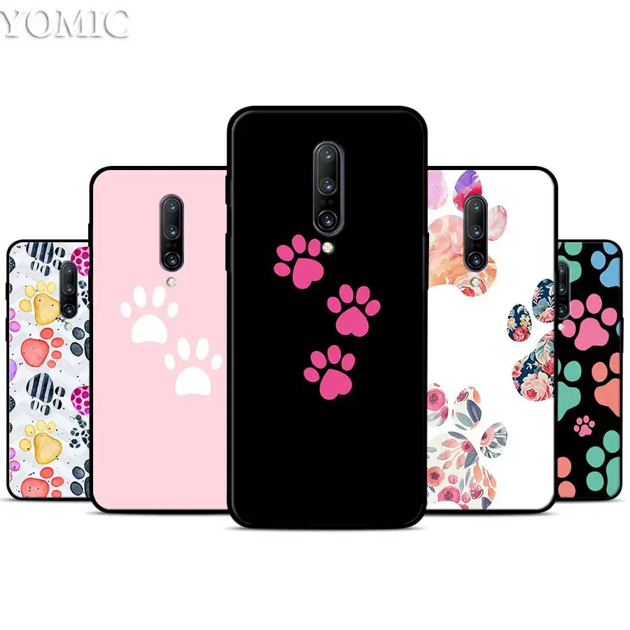 Dogs are girls best friends Dog paw Silicone Case for font b Oneplus b font font