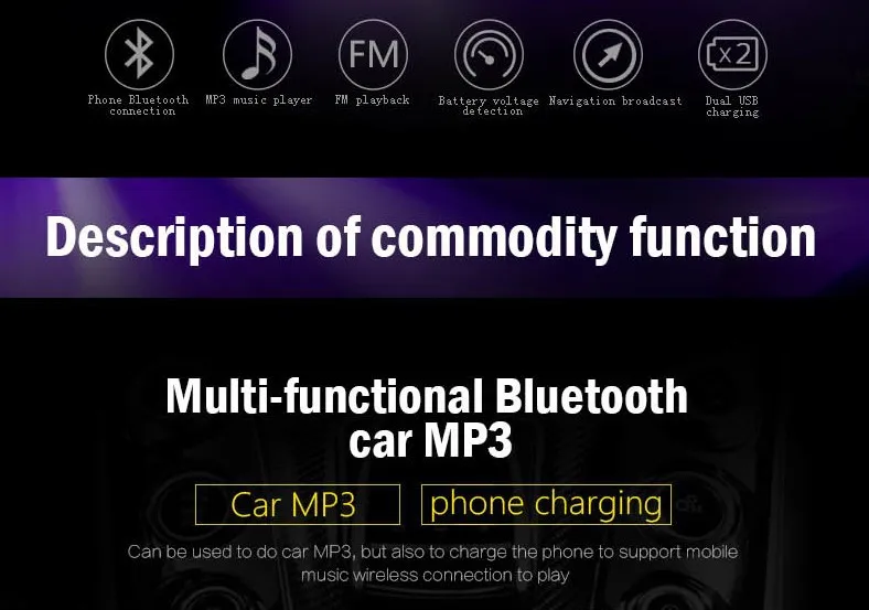 12-24 в Bluetooth музыкальный плейер в машине MP3 FM передатчик gps автомобильный искатель локатор модулятор 2.1A двойной зарядное устройство usb Поддержка TF карты