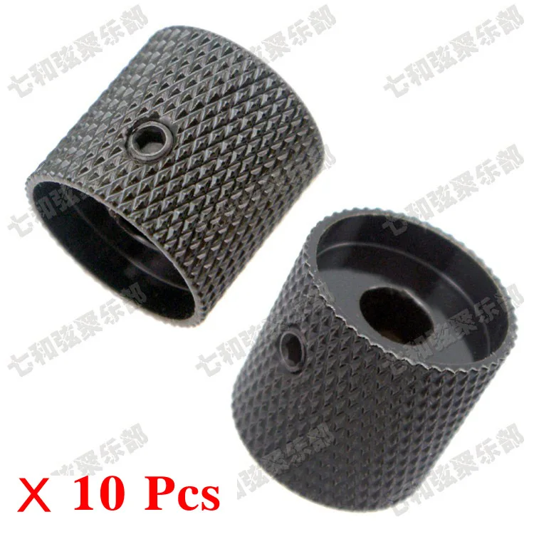 10 Pcs Black Brass Electric Bass Guitar Dome Tunning Knobs