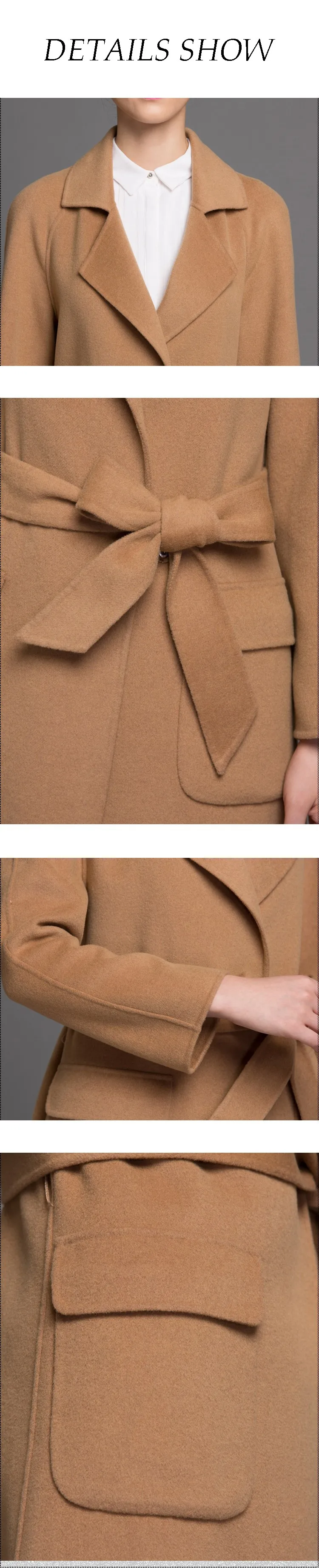 Новинка, элегантное женское зимнее пальто, европейский стиль, теплое, Осень-зима, шерстяное Женское пальто, пальто Casaco Feminino HH365