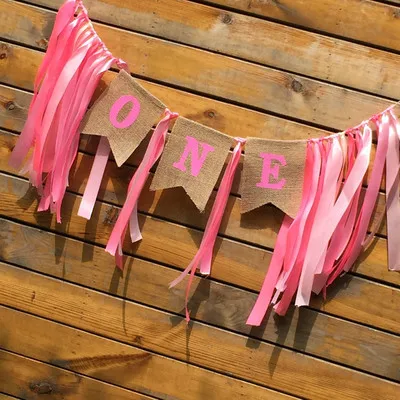 One Year Old Ribbon Dining Chair Linen Flag Bar Decorated Happy Birthday Decoration Party Kids Baby Shower Boy Girl Babyshower One Year Old Ribbon Dining Chair Linen Flag Bar Decorated Happy Birthday Decoration Party Kids Baby Shower Boy Girl Babyshower
