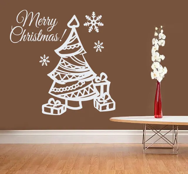 christmas gifts with cute christmas tree wall sticker vinyl merry christmas quotes home room festival decorative - Christmas Decoration Quotes christmas gifts with cute christmas tree wall sticker vinyl merry christmas quotes home room festival decorative - Christmas Decoration Quotes