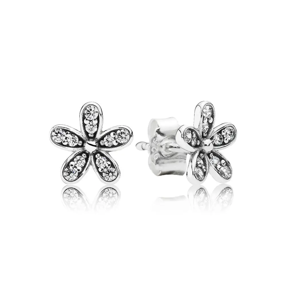 

SHINETUNG 1:1 S925 Sterling Silver Dazzling Daisy Stud Earrings Ladies' Fashion Luxury Jewelry