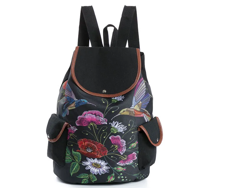 Miyahouse Лидер продаж Красочный цветочный принт школьный рюкзак женская школьная сумка с кулиской для девочек-подростков парусиновый рюкзак для путешествий