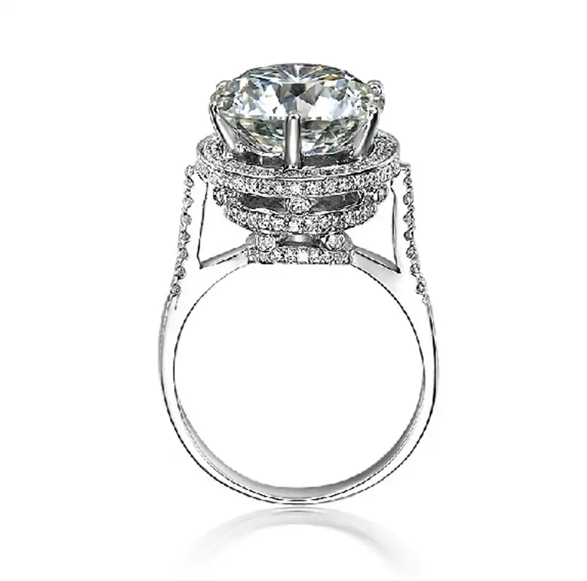 Женское кольцо из серебра 925 пробы с бриллиантами 5 карат|ring for|rings for womenrings fingers |